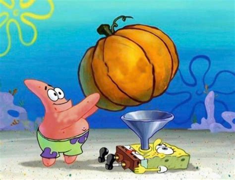 Patrick Feeding Spongebob A Pumpkin R Memetemplatesofficial