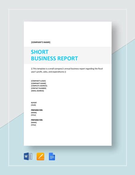 44+ Business Report Templates - Google Docs, Apple Pages, MS Word, PDF