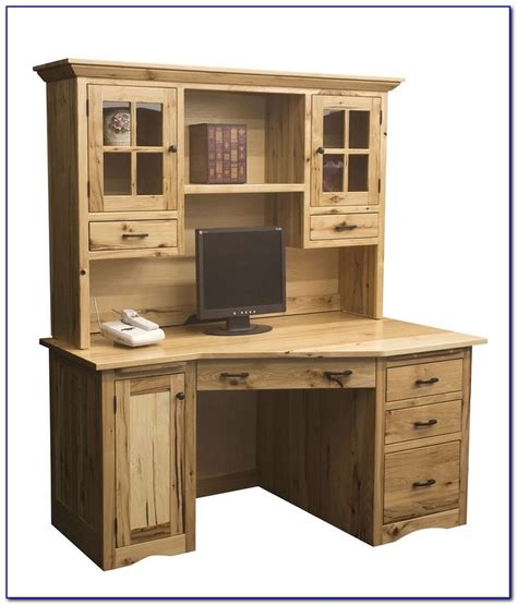 Solid Wood Corner Desk With Hutch Desk Home Design Ideas