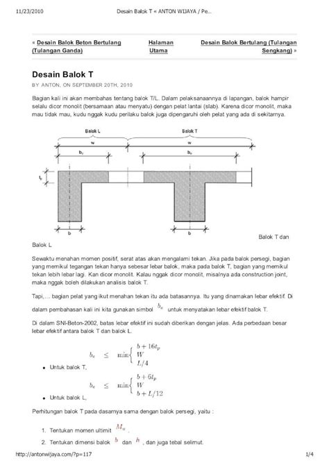 Pdf Desain Balok T Dokumen Tips