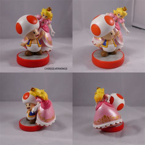 Toad With Peach Amiibo By Chibisilverwings On Deviantart