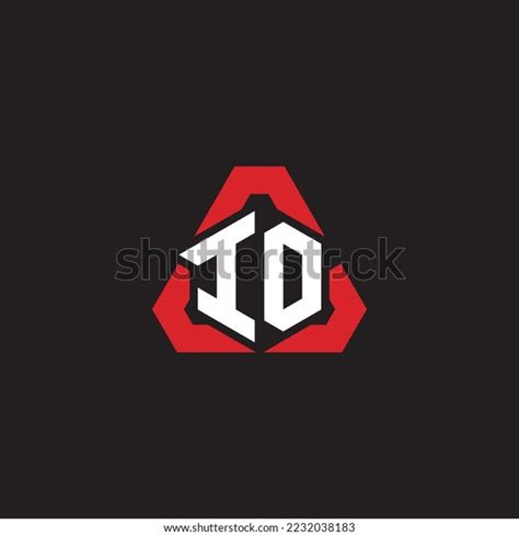 io initial logo modern futuristic concept stock vector royalty