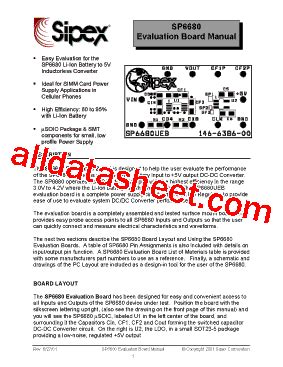 Sp Eu Datasheet Pdf Sipex Corporation