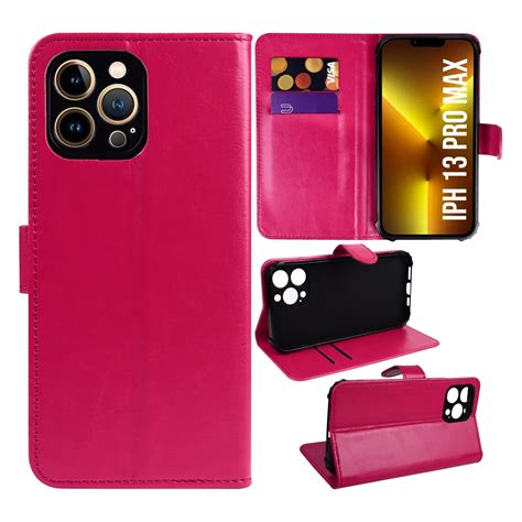 Capa Carteira Couro Rosa Pink Compat Vel Iphone Pro Max Cell In