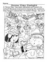 Winter Hidden Picture Puzzles Worksheets Lessons And Printables