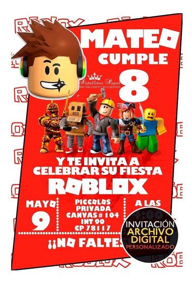 Cumpleanos Roblox Kits Imprimibles MercadoLibre