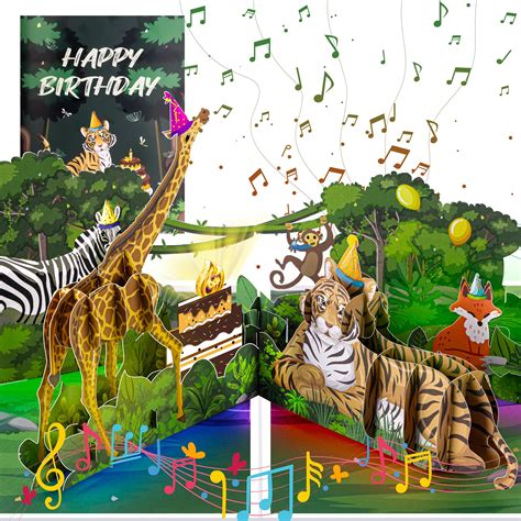 Amazon Greeting Art Happy Birthday Train Pop Up Card D Greeting