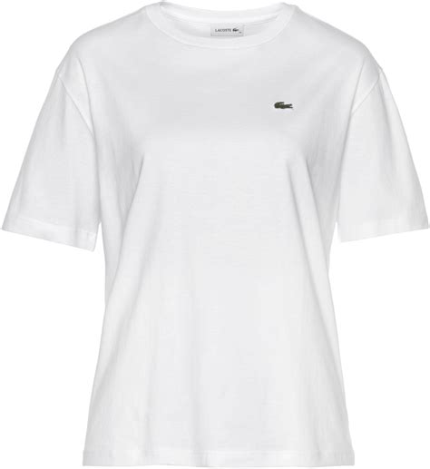 Lacoste Women S Crew Neck Premium Cotton T Shirt TF5441 Ab 34 99