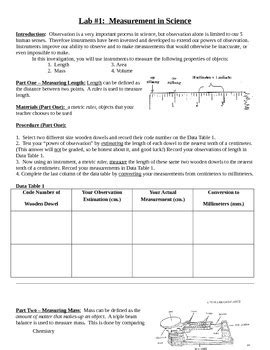 Measuring Mass Laboratory by Leah's Chemistry Corner | TPT