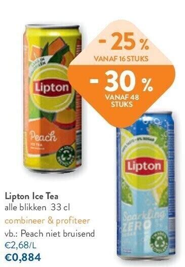 Lipton Ice Tea Alle Blikken Cl Promotie Bij Okay