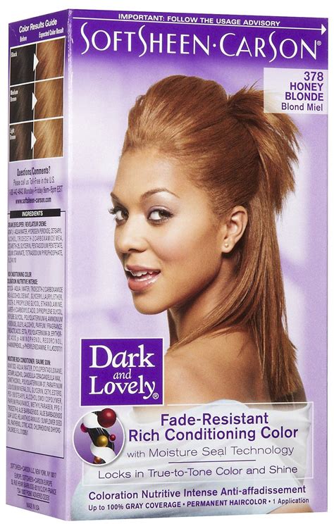 Dark And Lovely Honey Blonde 378 100 Gray Coverage Hair Color