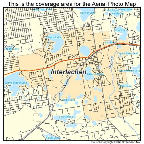 Aerial Photography Map of Interlachen, FL Florida