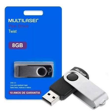 Pendrive Twist Armazenagem Dados Multilaser Gb Pd Preto Submarino