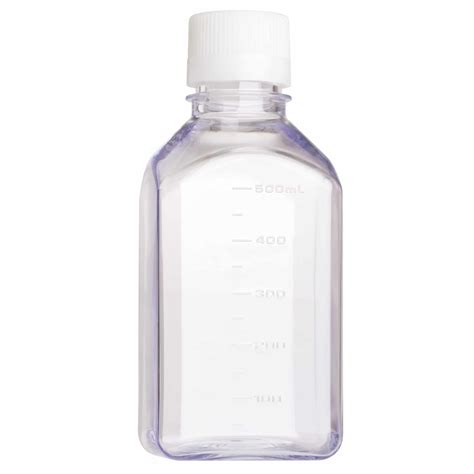 Media Bottles Square PETG 500mL Bulk CellTreat Quality Biological