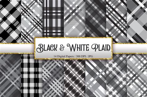 Black and White Plaid Background Graphic by PinkPearly · Creative Fabrica