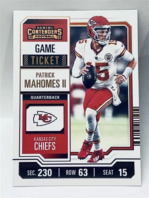 Variante Feuille De Bronze Patrick Mahomes Ii Contenders Kansas