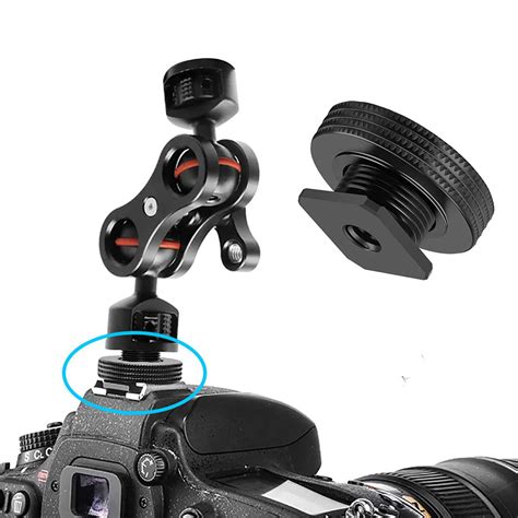 GetUSCart Female Thread To Hot Shoe Adapter Hot Shoe Mount Adapter With To Male