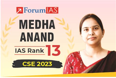 Medha Anand Upsc Ias 2023 Topper Air 13 Biography State Marksheet And Answer Copy Forumias