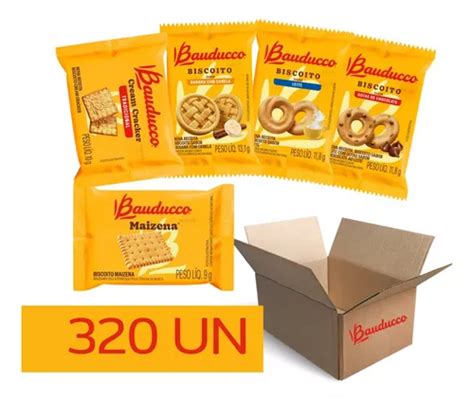 Kit 320un Biscoitos Em Sache Sabores Sortidos Bauducco Frete grátis