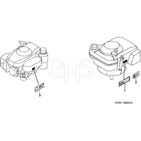 Honda HRH536K2 HXE MZBU 8200001 9999999 Label Diagram GHS