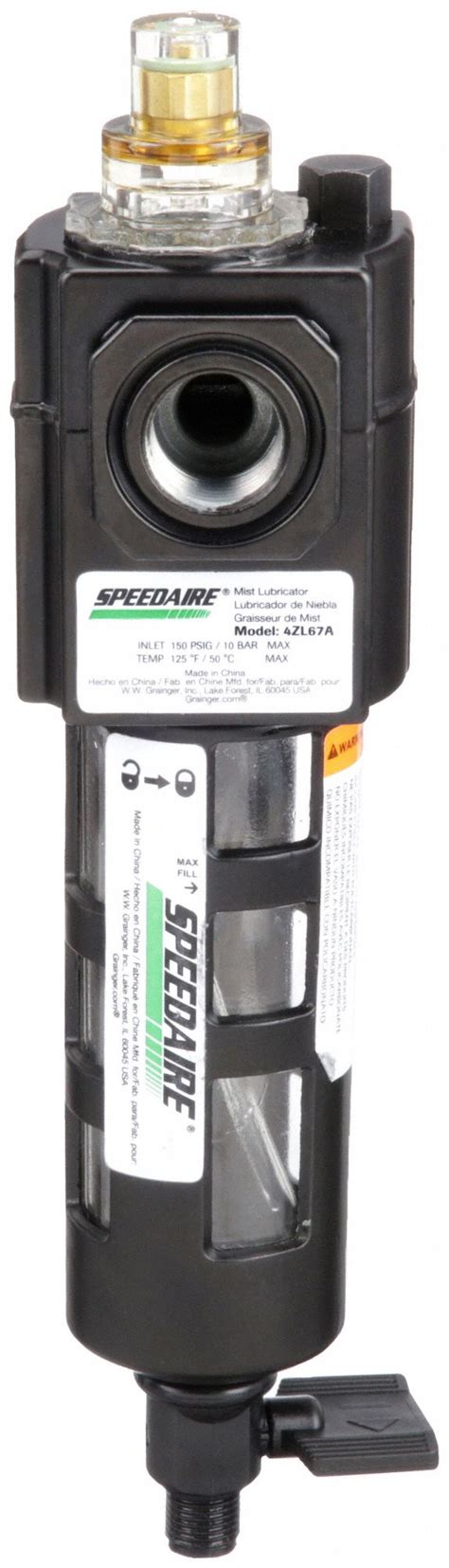 Speedaire Mist In Npt Compressed Air Lubricator Zl Zl