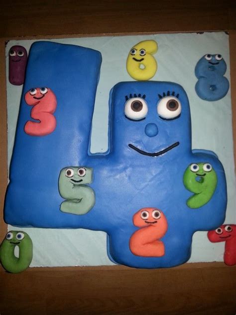 Number 4 Numberjacks cake Birthday Cakes, Birthday Party Themes, Bday ...