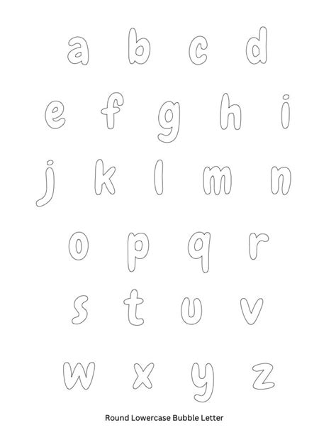 Bubble Letters Alphabet 19 Printable Font Styles