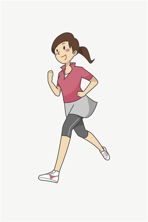 Girl Running And Laughing Cartoon Clipart Vector, 48% OFF