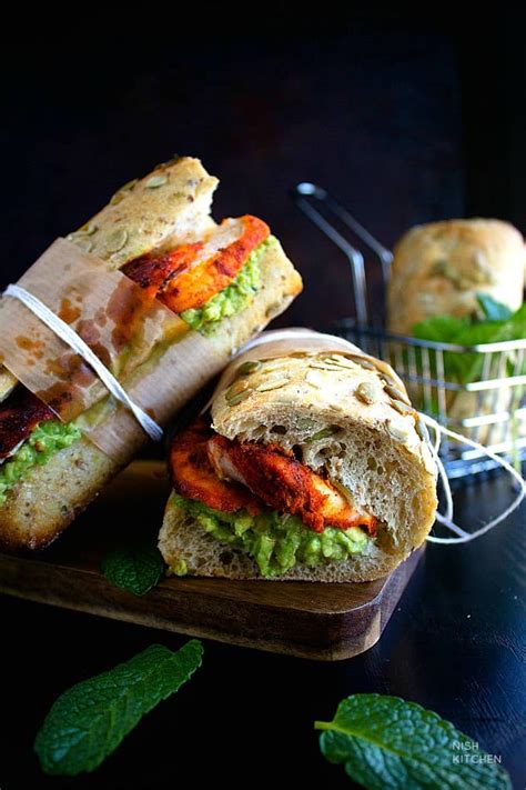 Avocado Tandoori Chicken Sandwich - NISH KITCHEN