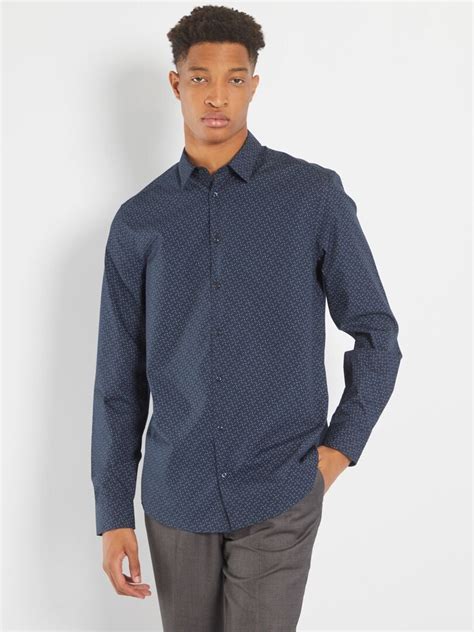 Chemise Sans Repassage M Bleu Kiabi