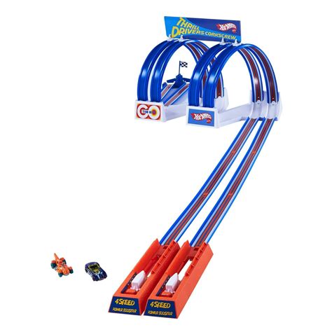 Hot Wheels Flying Customs Thrill Drivers Corkscrew Trackset Ct Shipt