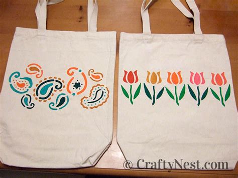 Diy Decorated Canvas Tote Bags Crafty Nest