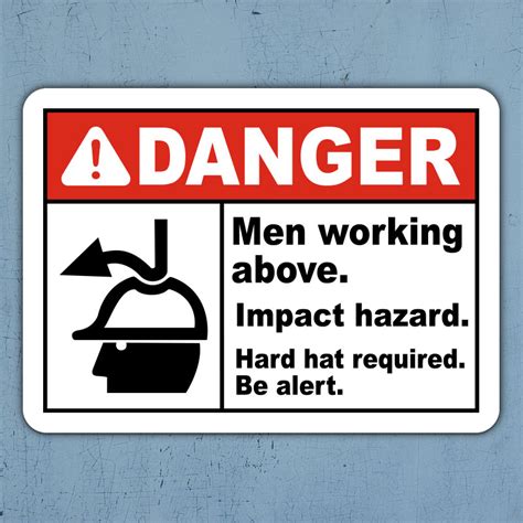 Men Working Above Impact Hazard Sign - Save 10% Instantly