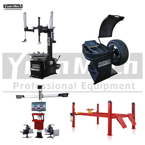 Customized Semi Automatic Tyre Changer Wheel Balancer And Four Post Car