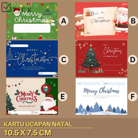 Jual Kartu Ucapan Natal Christmas Greeting Card X Cm