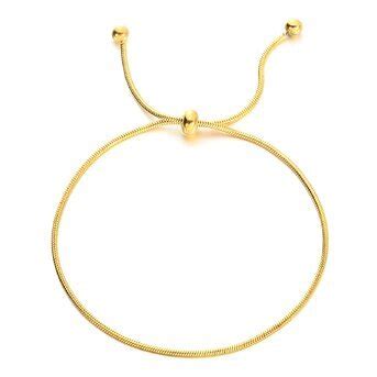 K Gold Plated Stainless Steel Hearts Bracelet Intensity Sku