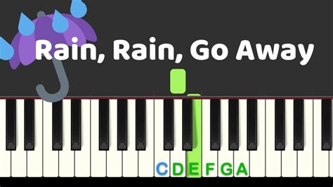 Rain Rain Go Away: easy piano tutorial with free sheet music - Piano ...