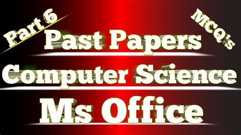 Computer Science Mcq S Part Past Papers For Test Lecturer Fpsc