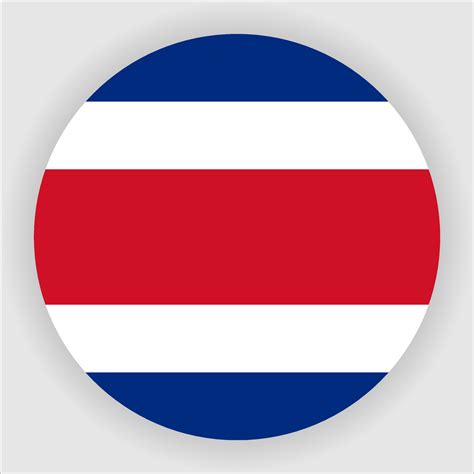 Vector De Icono De Bandera Nacional Redondeada Plana De Costa Rica