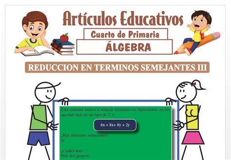 Reducci N En T Rminos Semejantes Para Cuarto De Primaria