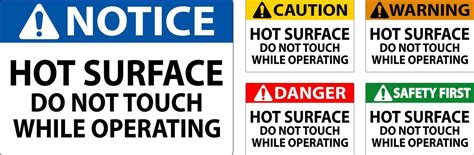 Danger Sign Hot Surface Do Not Touch While Operating 30329758 Vector Art At Vecteezy