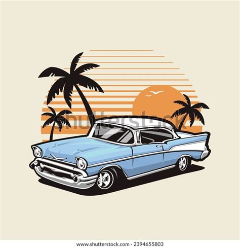 Classic Muscle Hot Rod Car On Stock Vector Royalty Free Shutterstock