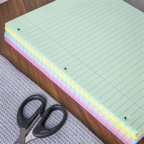 Koogel 300 Sheets Loose Leaf Paper College Ruled Binder Paper Colorful