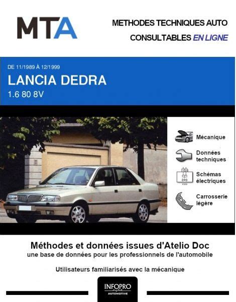 Revue Technique Lancia Dedra Rta Papier Neuf Ou Occasion Ou Pdf