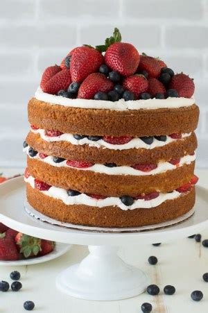 Vanilla And Fresh Berry Naked Cake