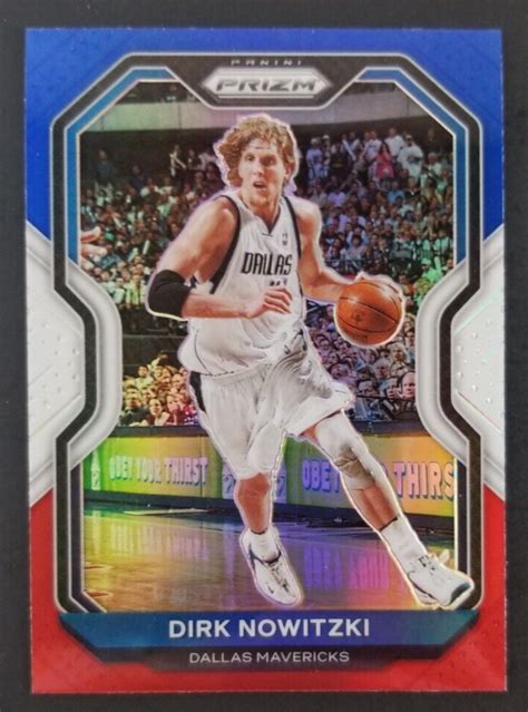 Dirk Nowitzki 2021 Panini Prizm Red White Blue Basketball Card 180 NM