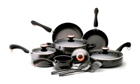 Paula Deen Porcelain 12-Piece Cookware Set Charcoal | Cookware sets