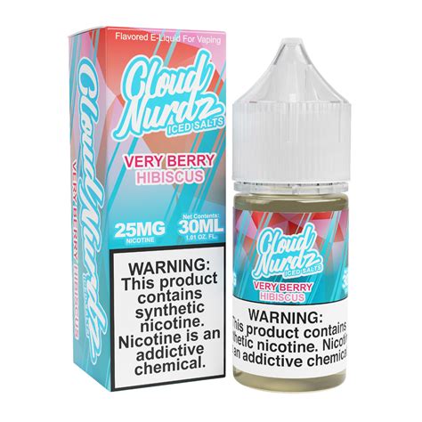 Cloud Nurdz Salt Tfn 30ml Iced Very Berry Hibiscus Down South Distro