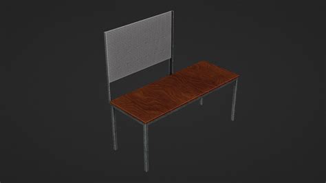 3D model Garage Workbench Table with Pegboard VR / AR / low-poly | CGTrader