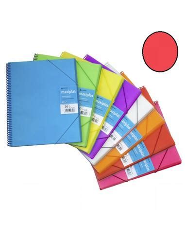 CARPETA CON FUNDAS GRAFOPLAS MAXIPLAS 30F A4 ROJO